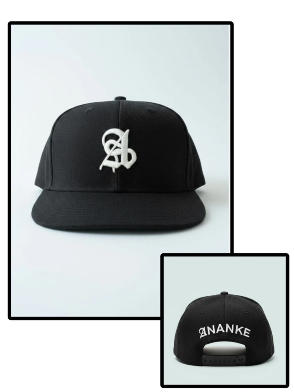 ANANKE FATE SNAPBACK PREMIUM STREETWEAR HAT - NEW Black
